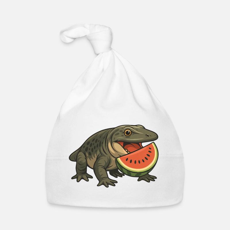 Urzeitliches Amphibien-Evolution Cartoon Melone Baby Bio-Mütze