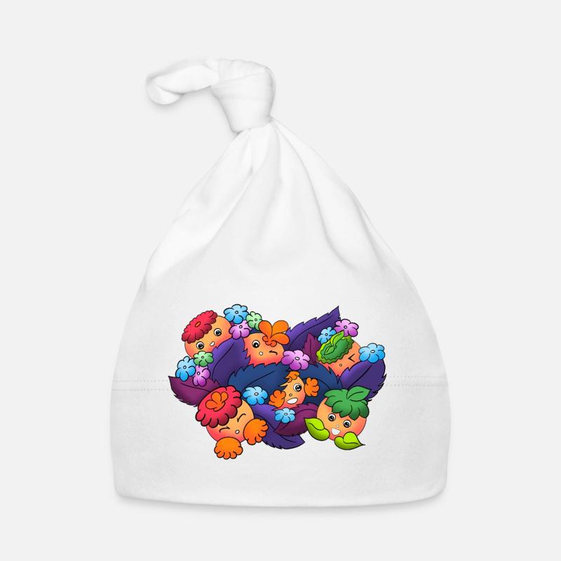 Dreamy knobs in autumn leaves Organic Baby Cap