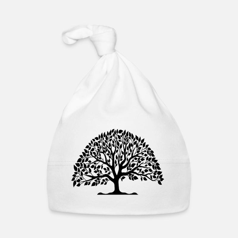 Arbre d’ombrage élancé - Silhouette étroite avec des feuilles Bonnet bio Bébé