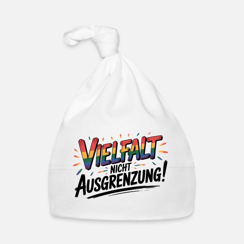 Diversité au lieu d’exclusion - Logo Cool Pride Bonnet bio Bébé