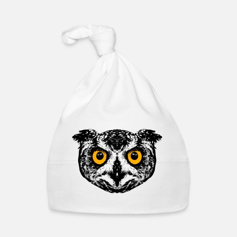 Uhu / Eule / Kauz Baby Bio-Mütze