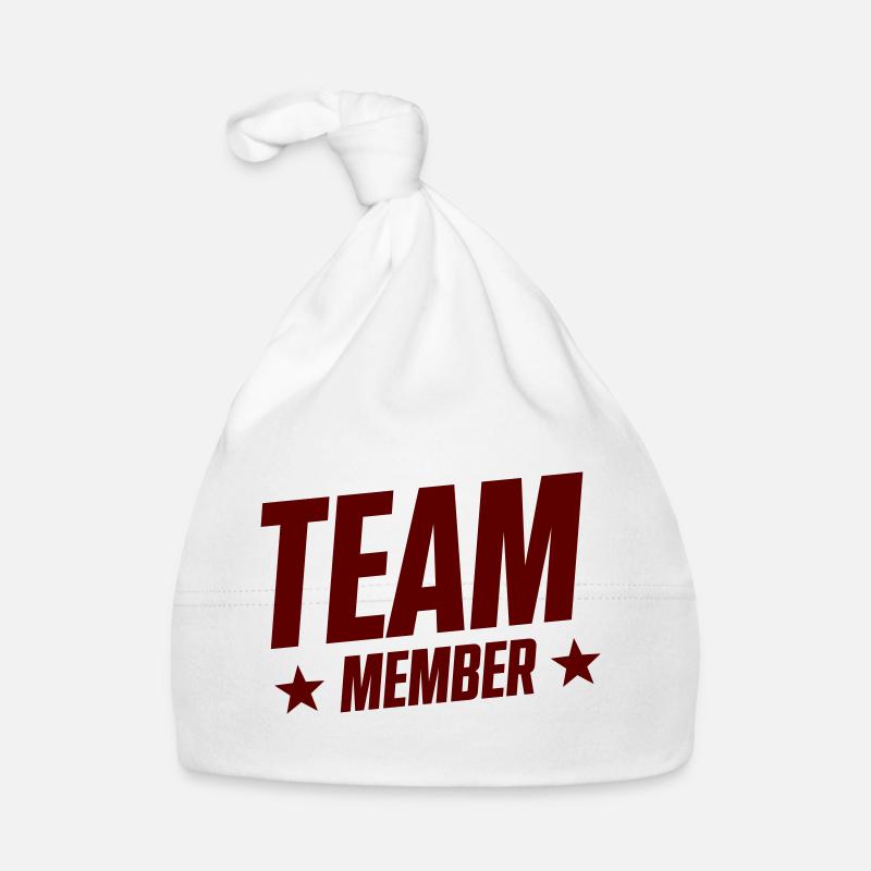 Team Member Emblem mit Sternen Baby Bio-Mütze