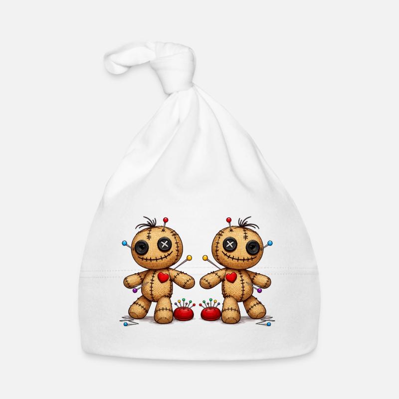 Voodoo doll with needles Organic Baby Cap