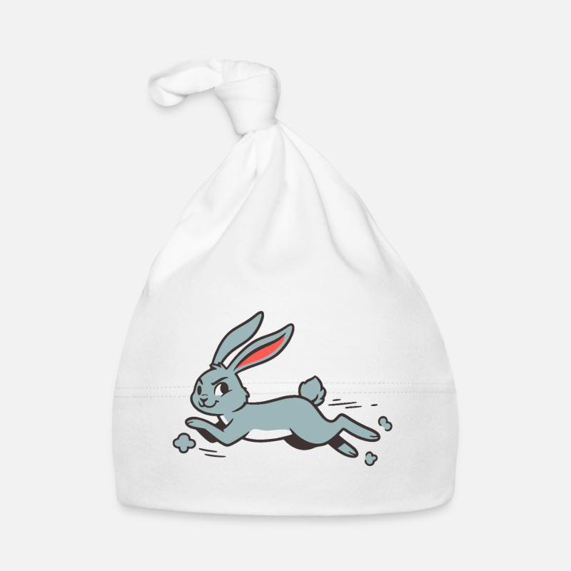 Running Bunny Rabbit Comique aux longues oreilles drôle Bonnet bio Bébé