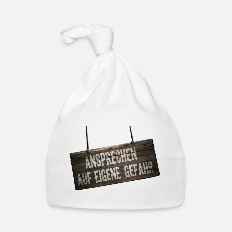 Adressez-vous à vos risques et périls – Bouclier de l’humour Bonnet bio Bébé