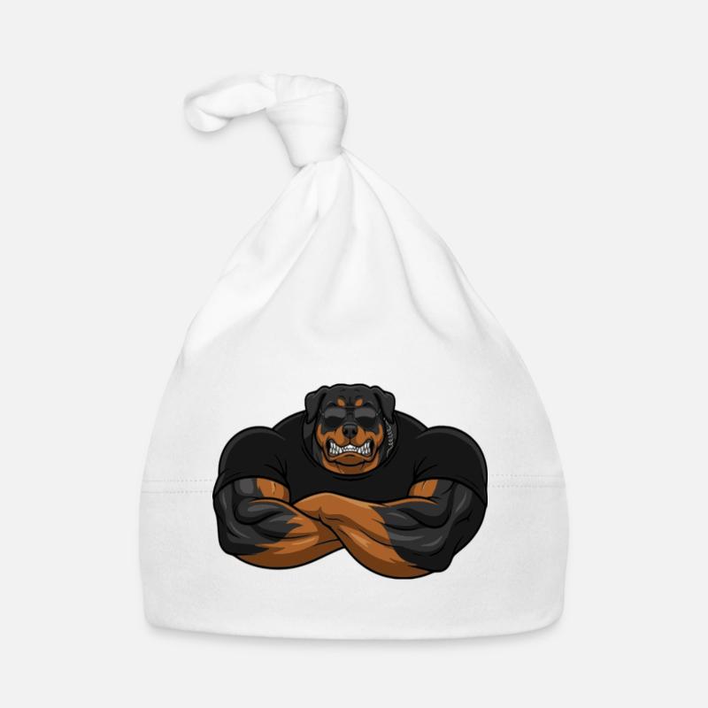 Rottweiler Security – Le videur le plus coriace Bonnet bio Bébé