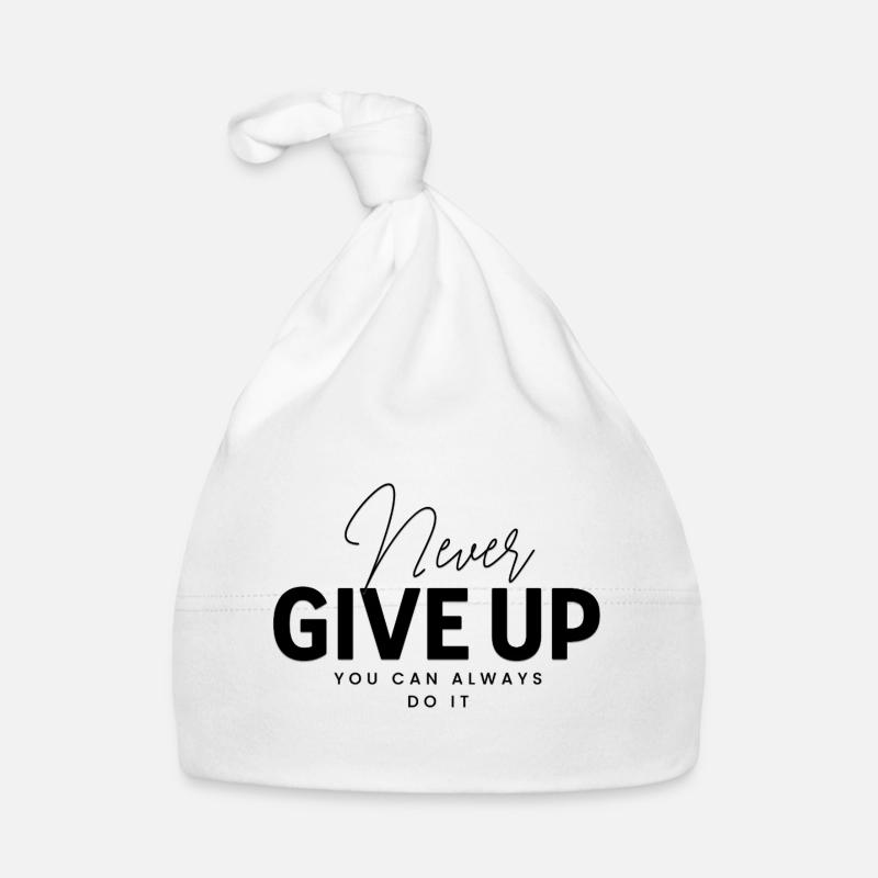 Never Give Up Baby Bio-Mütze