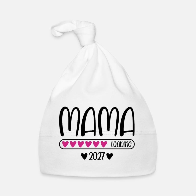 Mama 2027 loading mit Herzchen Ladebalken Baby Bio-Mütze