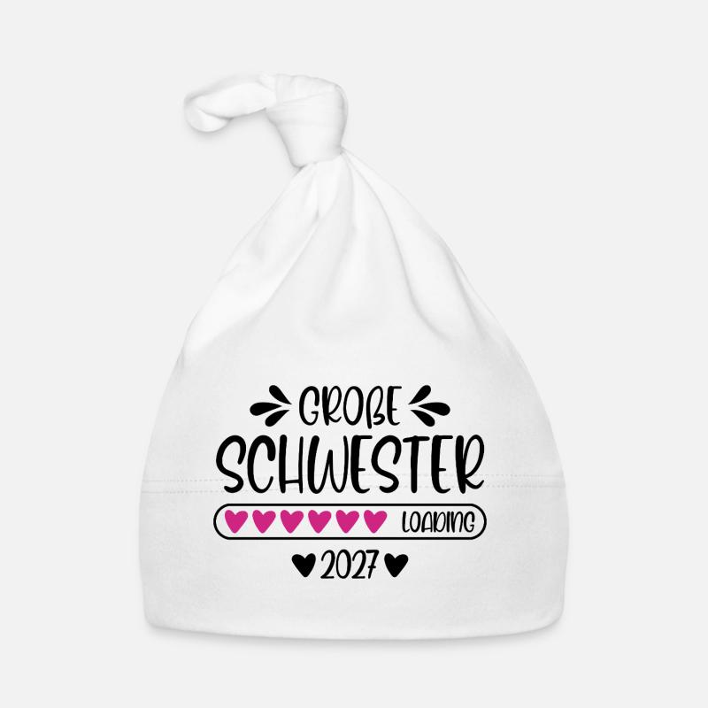 Große Schwester 2027 loading Baby Bio-Mütze