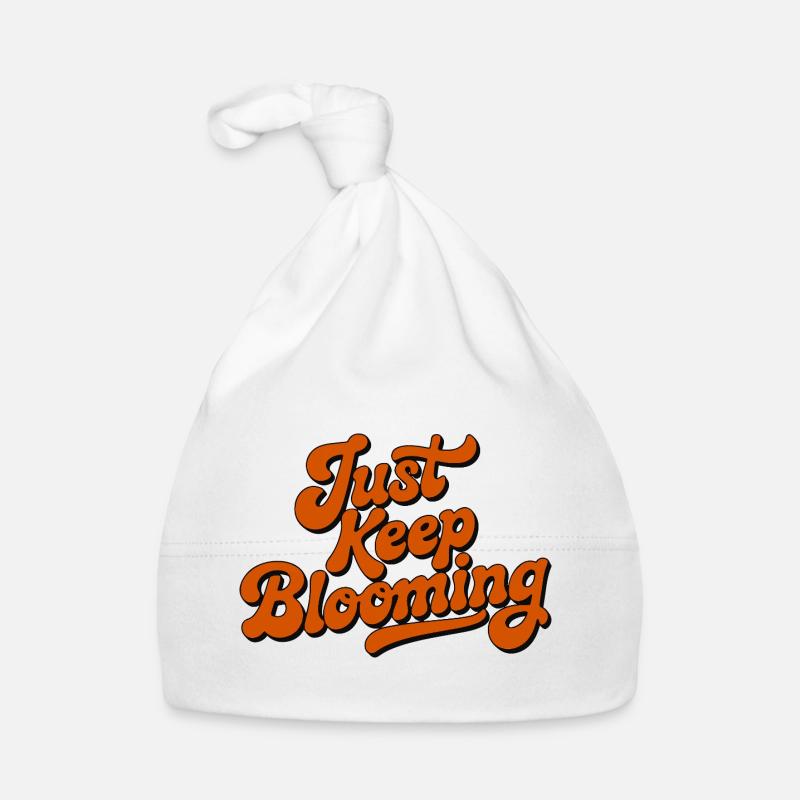 Continue simplement à fleurir en écriture florale Bonnet bio Bébé