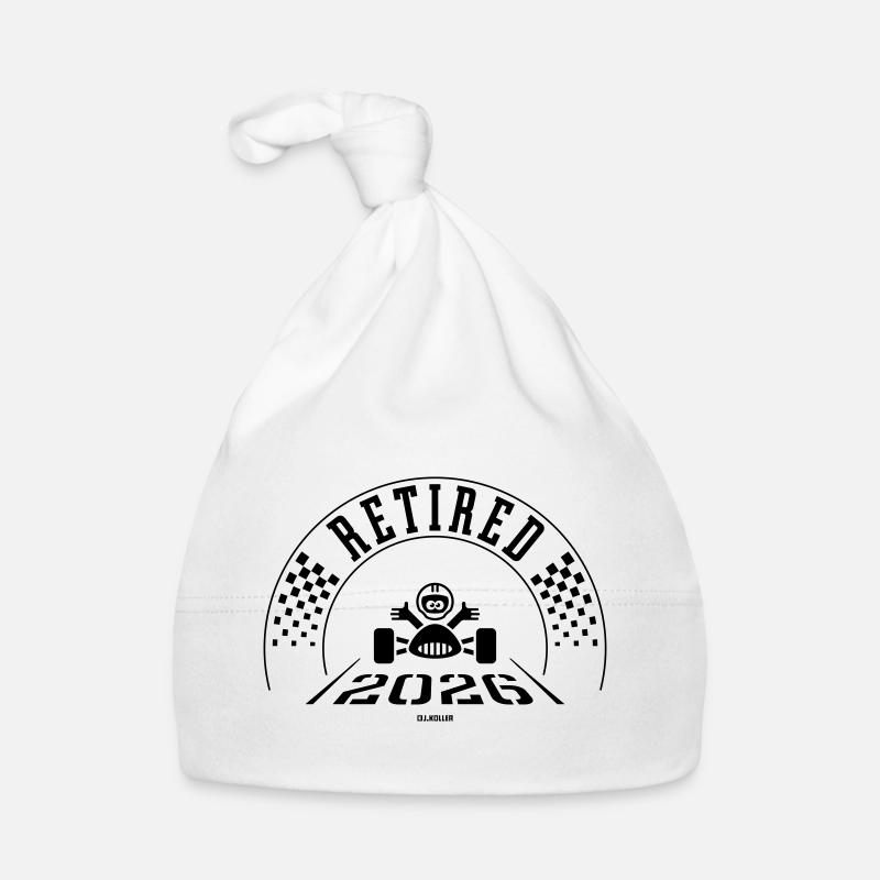 Retraité 2026 (Retraité / Retrait / Entrée à la retraite / Noir) Bonnet bio Bébé
