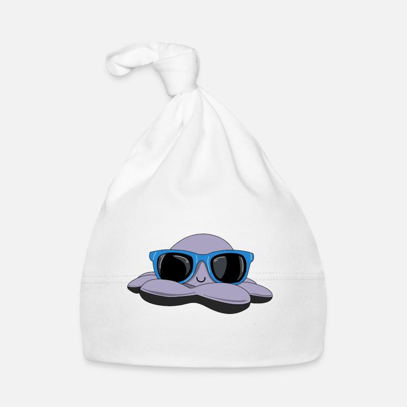 Sommerliche Krake Baby Bio-Mütze