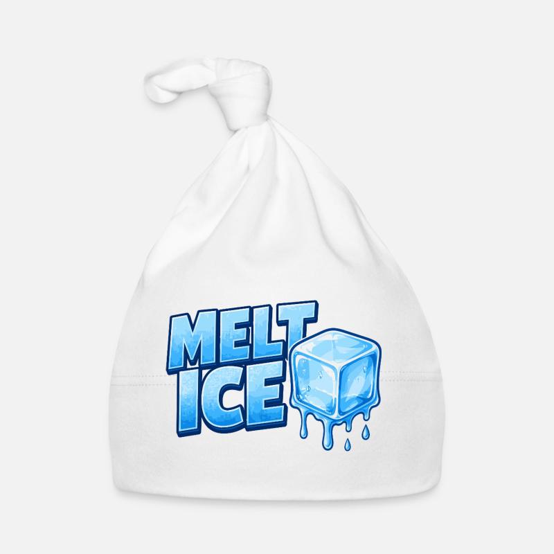 Melt Eis Eiswürfel Typo Baby Bio-Mütze