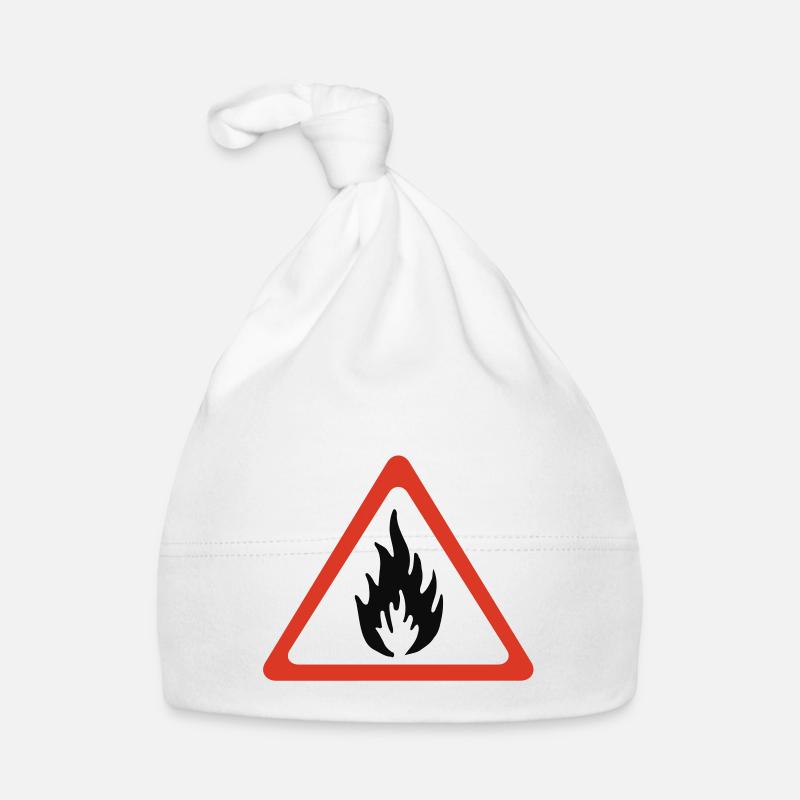 Warning Fire Organic Baby Cap