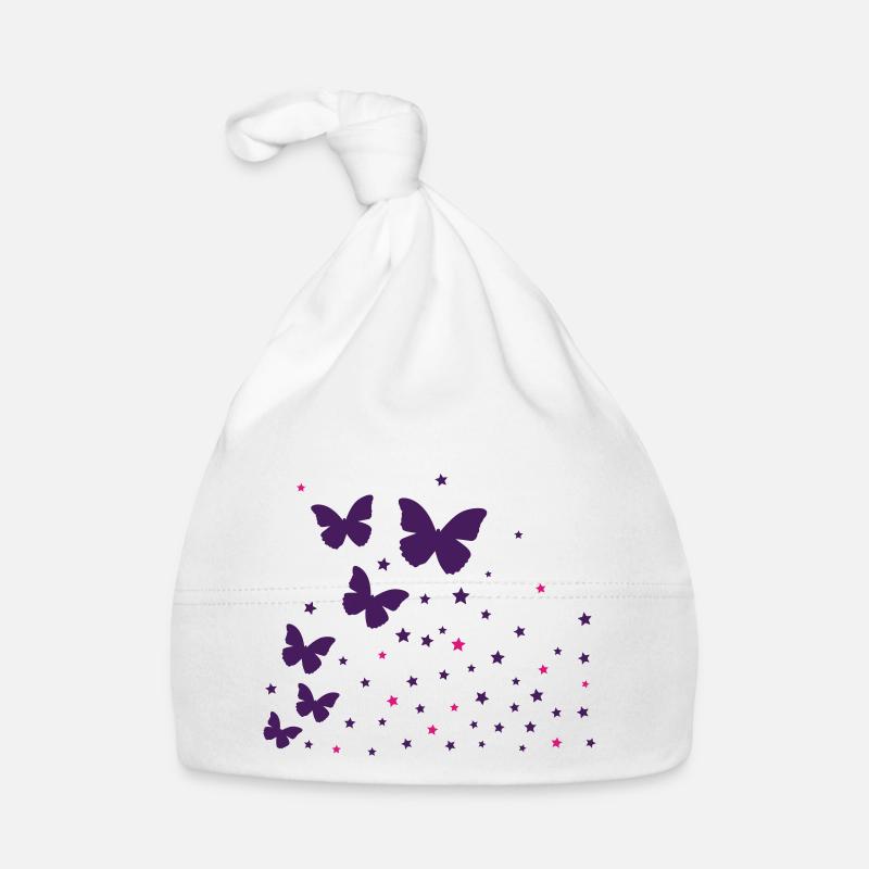 Schmetterlinge & Sternchen Baby Bio-Mütze