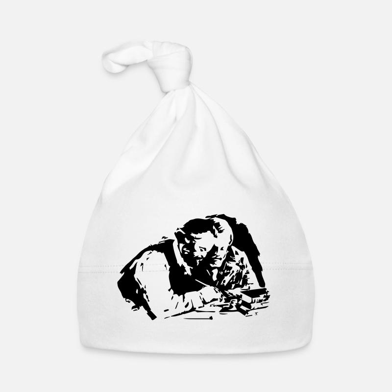 Marx Engels - Baby Bio-Mütze - Weiß