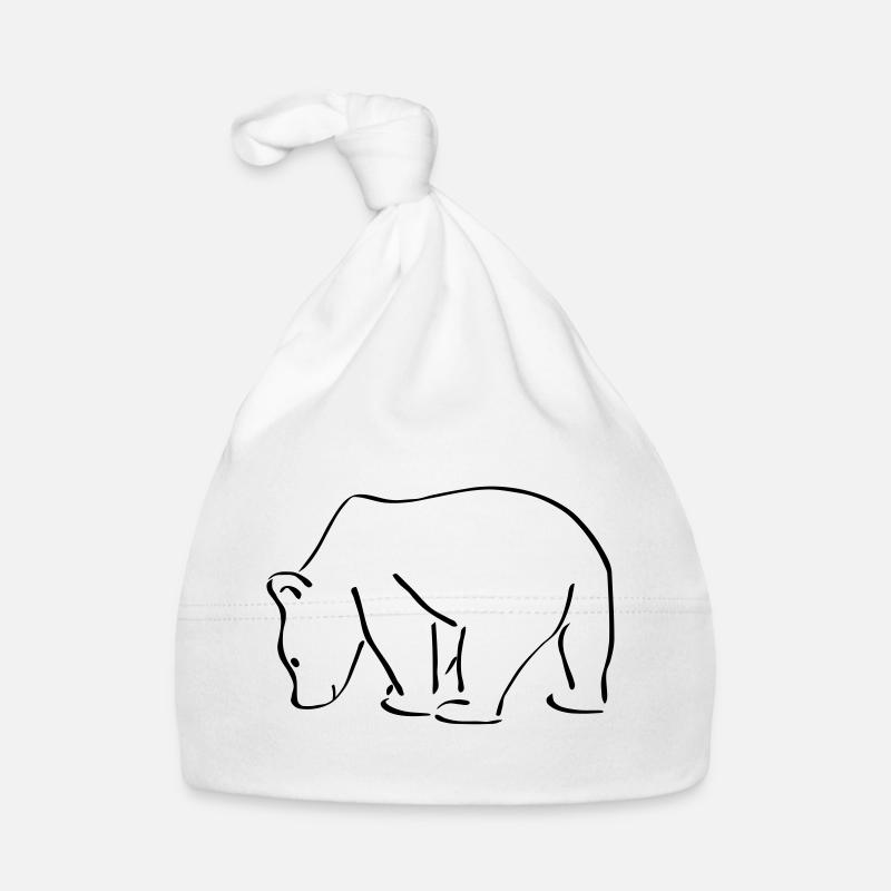 Bären Skizze Zeichnung Scribble Baby Bio-Mütze