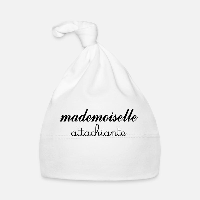 Mademoiselle Attachiante - Bonnet bio Bébé - blanc
