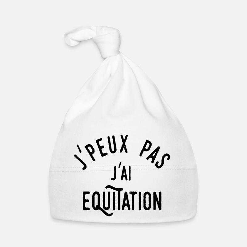 j'peux pas j'ai équitation - Bonnet bio Bébé - blanc