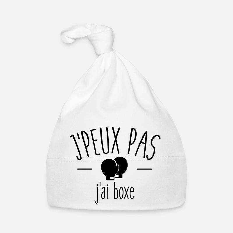 Je peux pas j'ai boxe Bonnet bio Bébé
