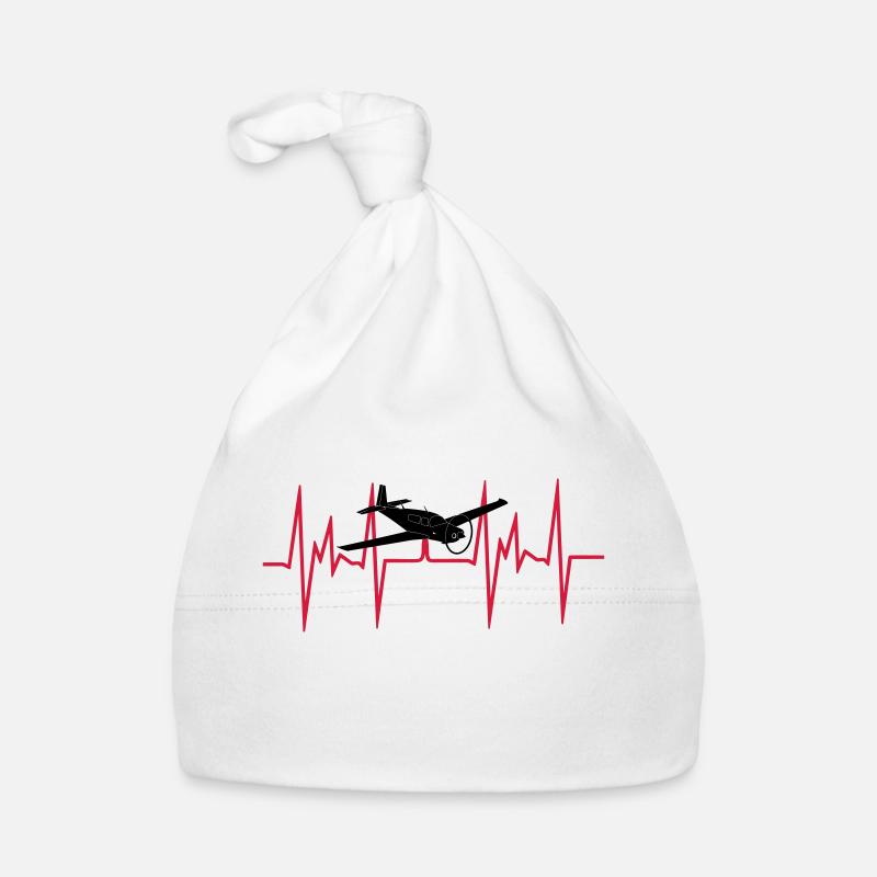 Heart attack plane Organic Baby Cap