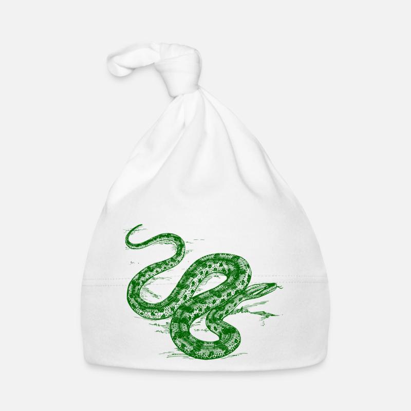 Serpent vert Bonnet bio Bébé