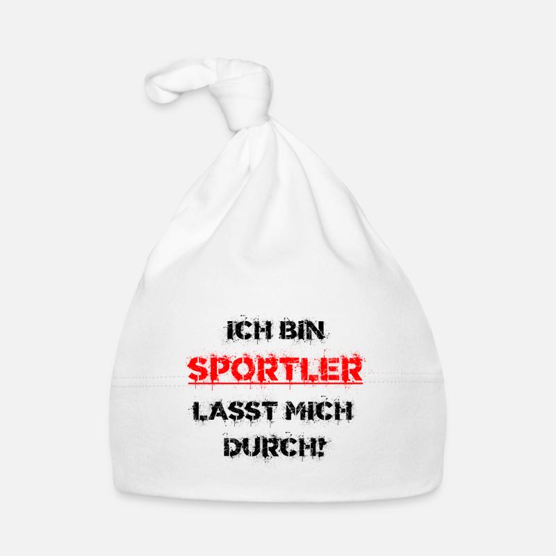 Ich bin Sportler lasst mich durch Geschenkidee Baby Bio-Mütze