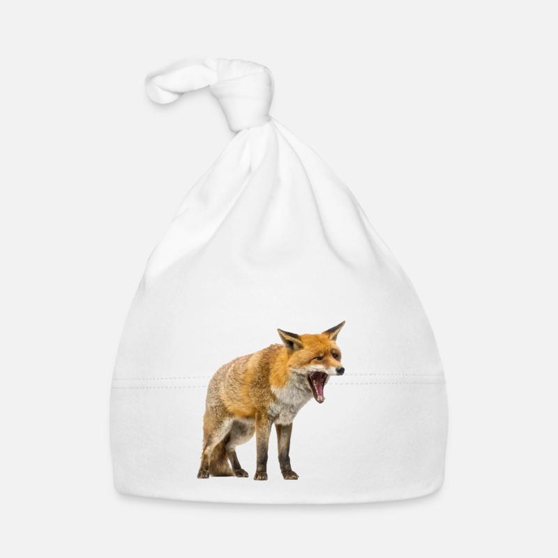 Fuchs - Baby Bio-Mütze - Weiß