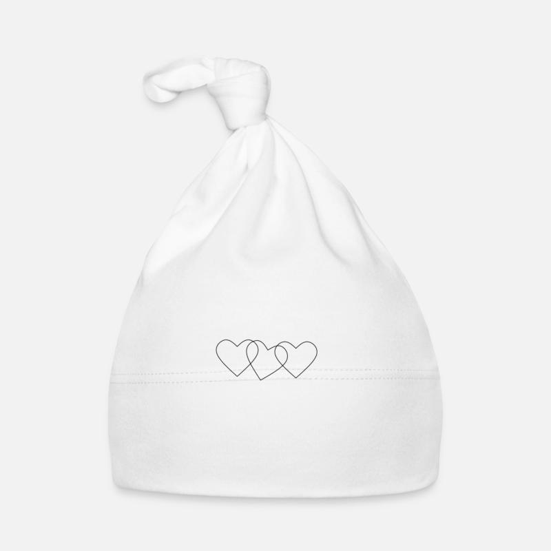 Herz Logo in schwarz das perfekte Geschenk Baby Bio-Mütze
