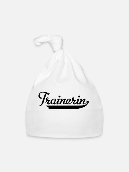 Trainerin - Baby Bio-Mütze - Weiß - Vorne
