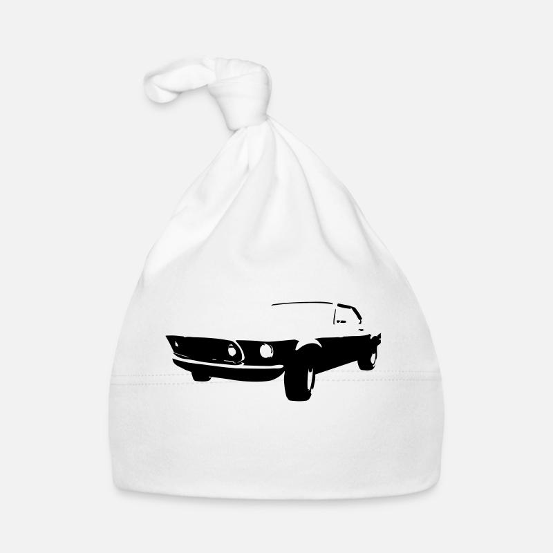 Revved Elegance: Classic Muscle unleashed - Organic Baby Cap - white