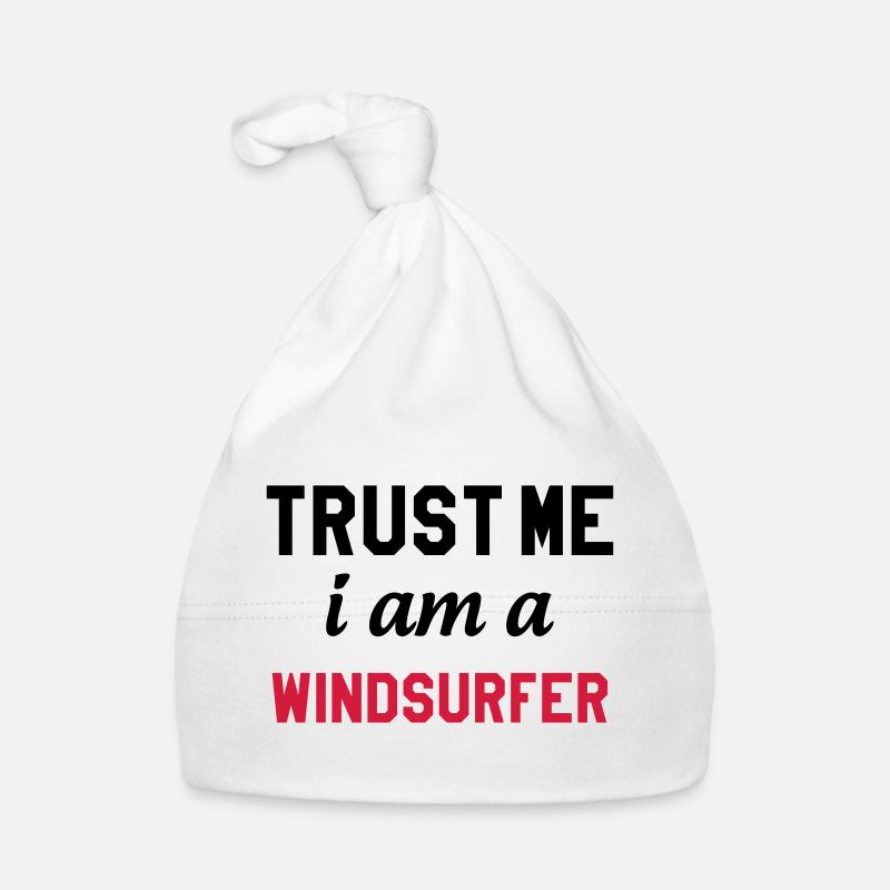 Windsurfen / Windsurfer / Windsurf / Windsurfing - Baby Bio-Mütze - Weiß