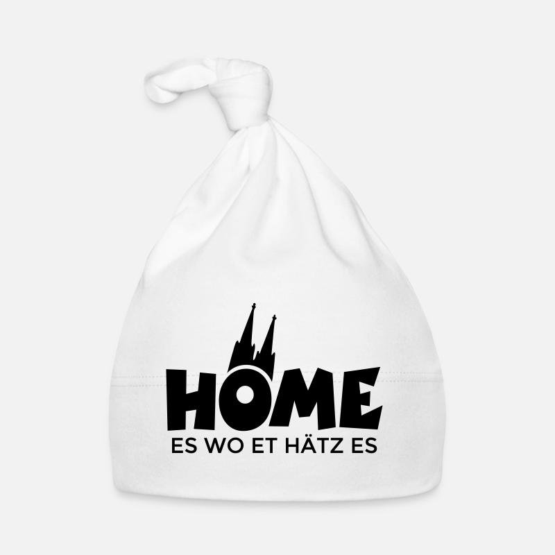Home es wo et Hätz es - Köln mit Kölner Dom Baby Bio-Mütze