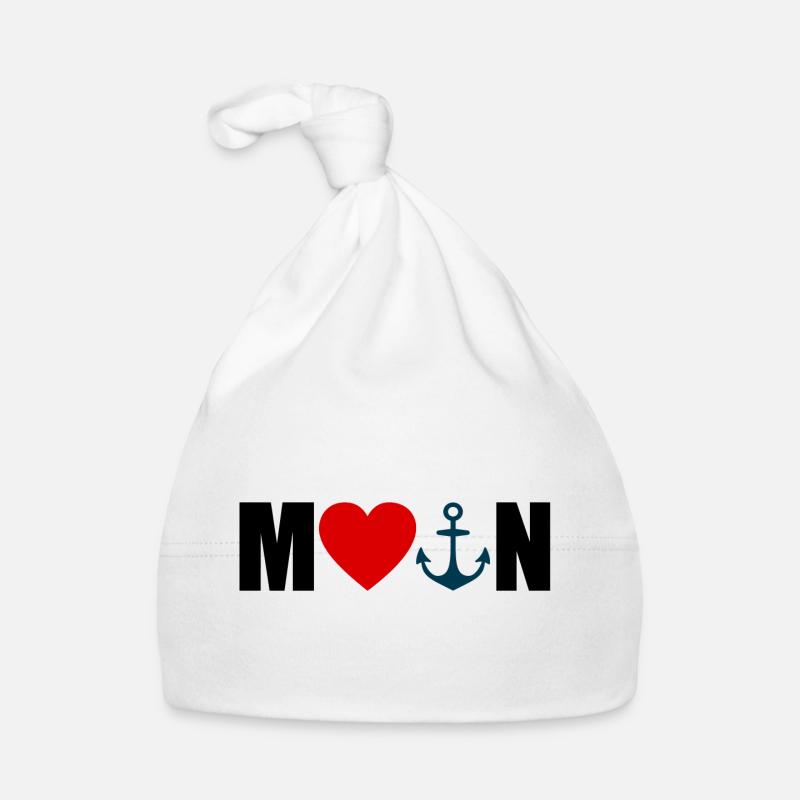 MOIN mit Herz und Anker Baby Bio-Mütze