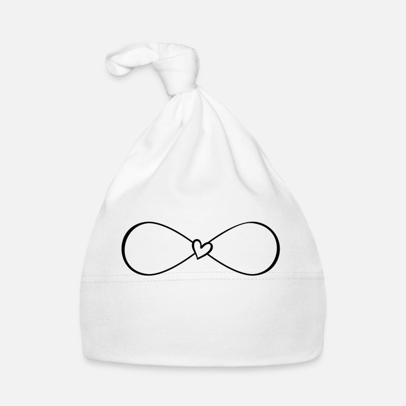 Symbole de l'infini Infinity avec coeur Bonnet bio Bébé