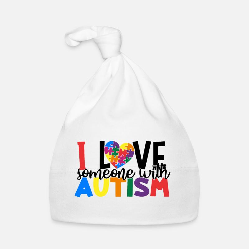 J'aime quelqu'un avec l'autisme Bonnet bio Bébé