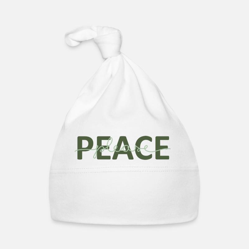 Frieden bitte Baby Bio-Mütze