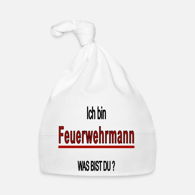 ich bin ein Feuerwehrmann Baby Bio-Mütze