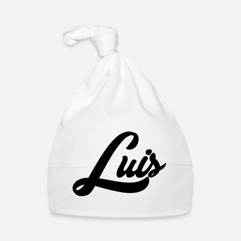 Luis Name Schwarz Baby Bio-Mütze