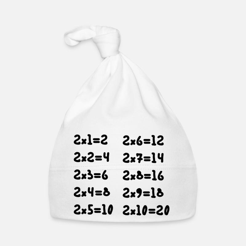 Two multiplication table Organic Baby Cap