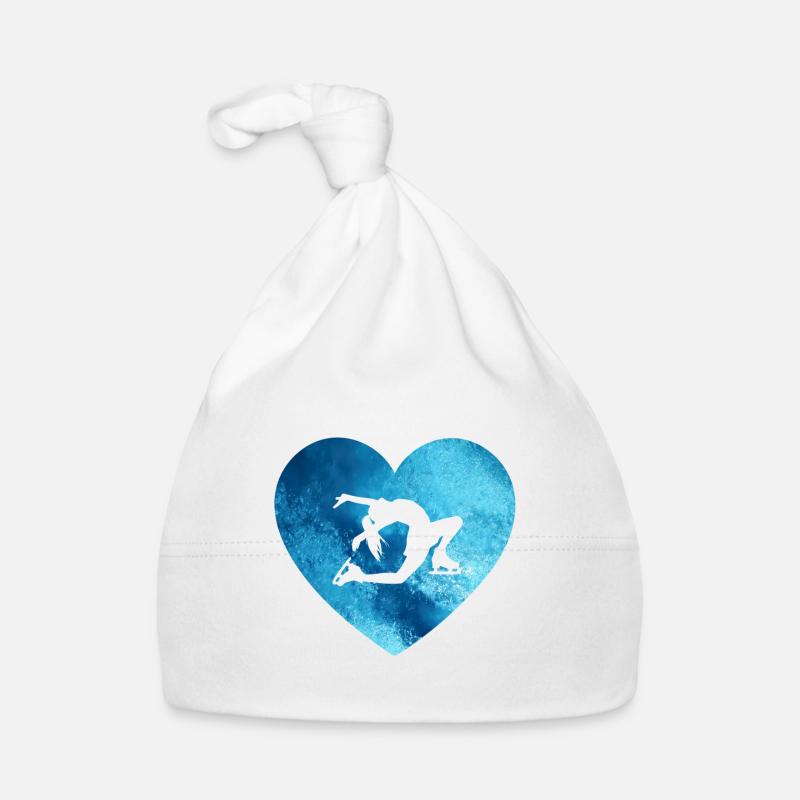 Figure Skating Heart Ice Dancer Organic Baby Cap