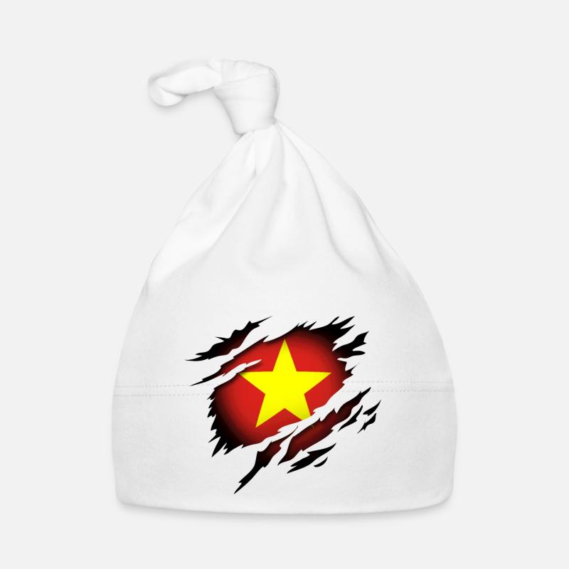 Le Vietnam dans l’âme - Bonnet bio Bébé - blanc
