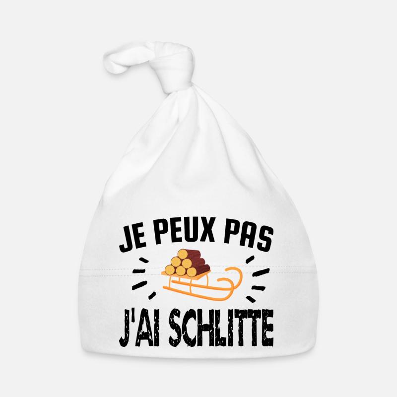 je peux pas j'ai schlitte Bonnet bio Bébé