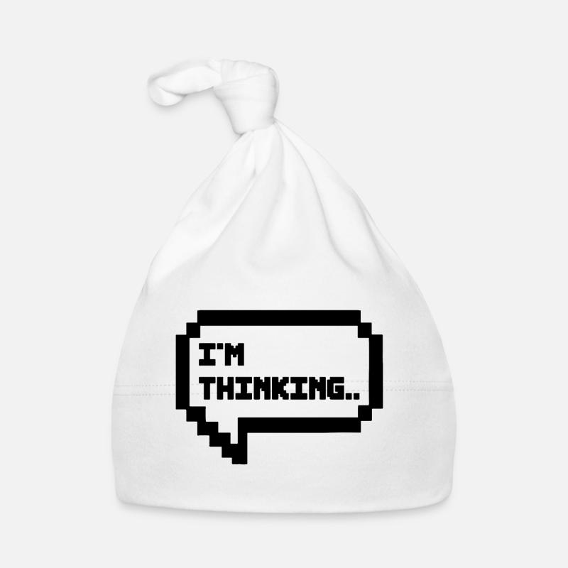 IM THINKING Computer Humor 8Bit Pixel Baby Bio-Mütze