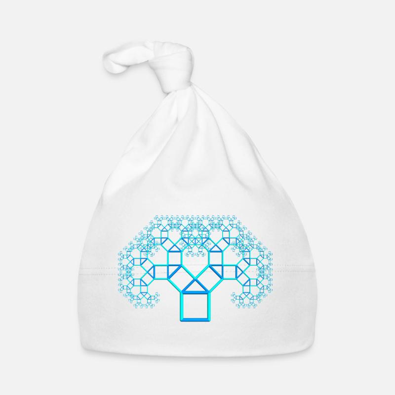 pythagoras tree - Baby Bio-Mütze - Weiß