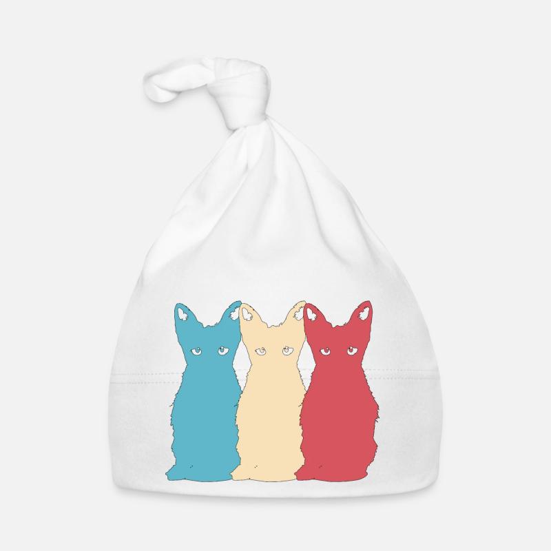 Cat Vector Animal Pet Kitten rétro Design Bonnet bio Bébé