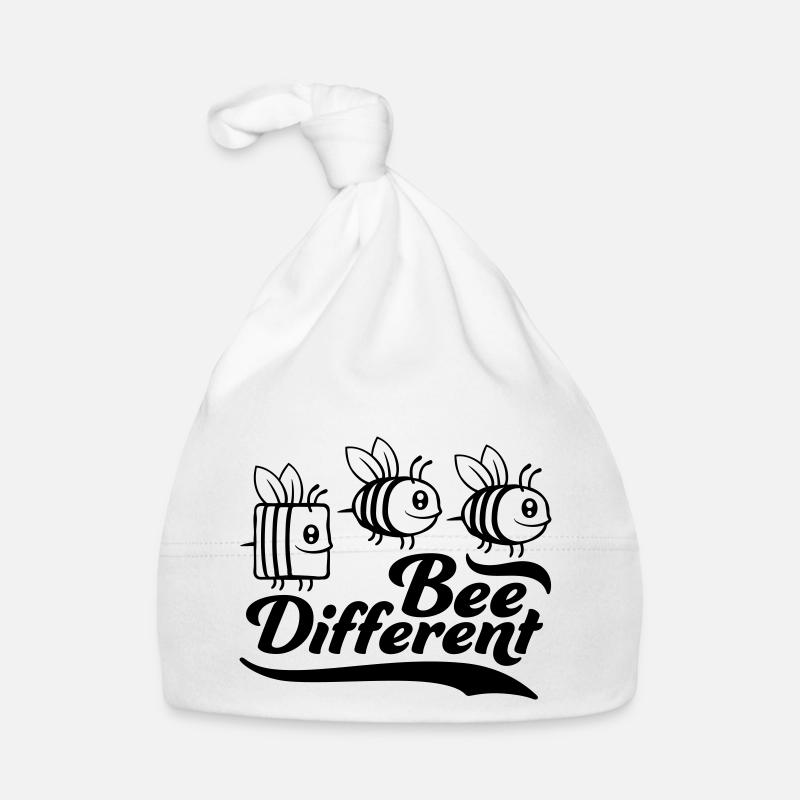 bee different Spruch Zitat Baby Bio-Mütze