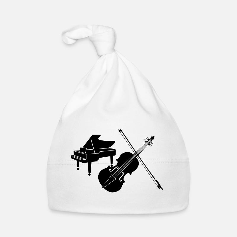 Piano et violon Bonnet bio Bébé
