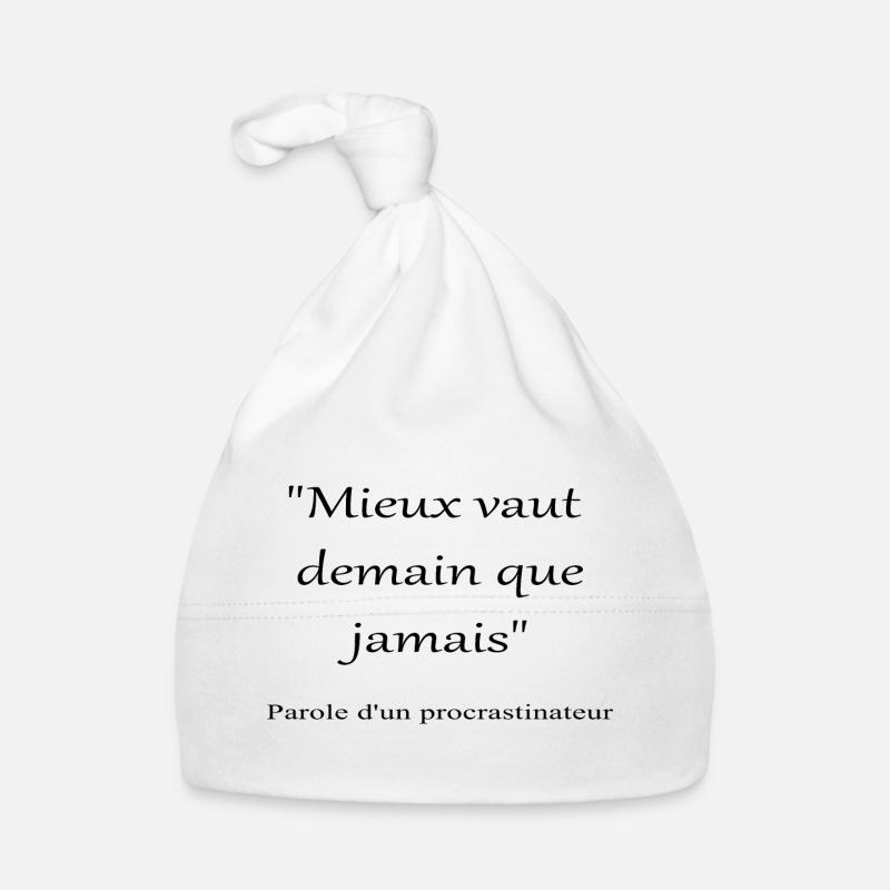 Procrastinateur Bonnet bio Bébé
