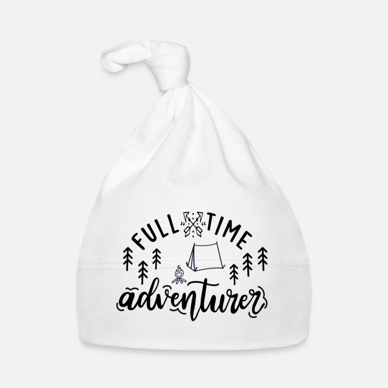 full time adventurer ZeichenflÑche 1 - Bonnet bio Bébé - blanc